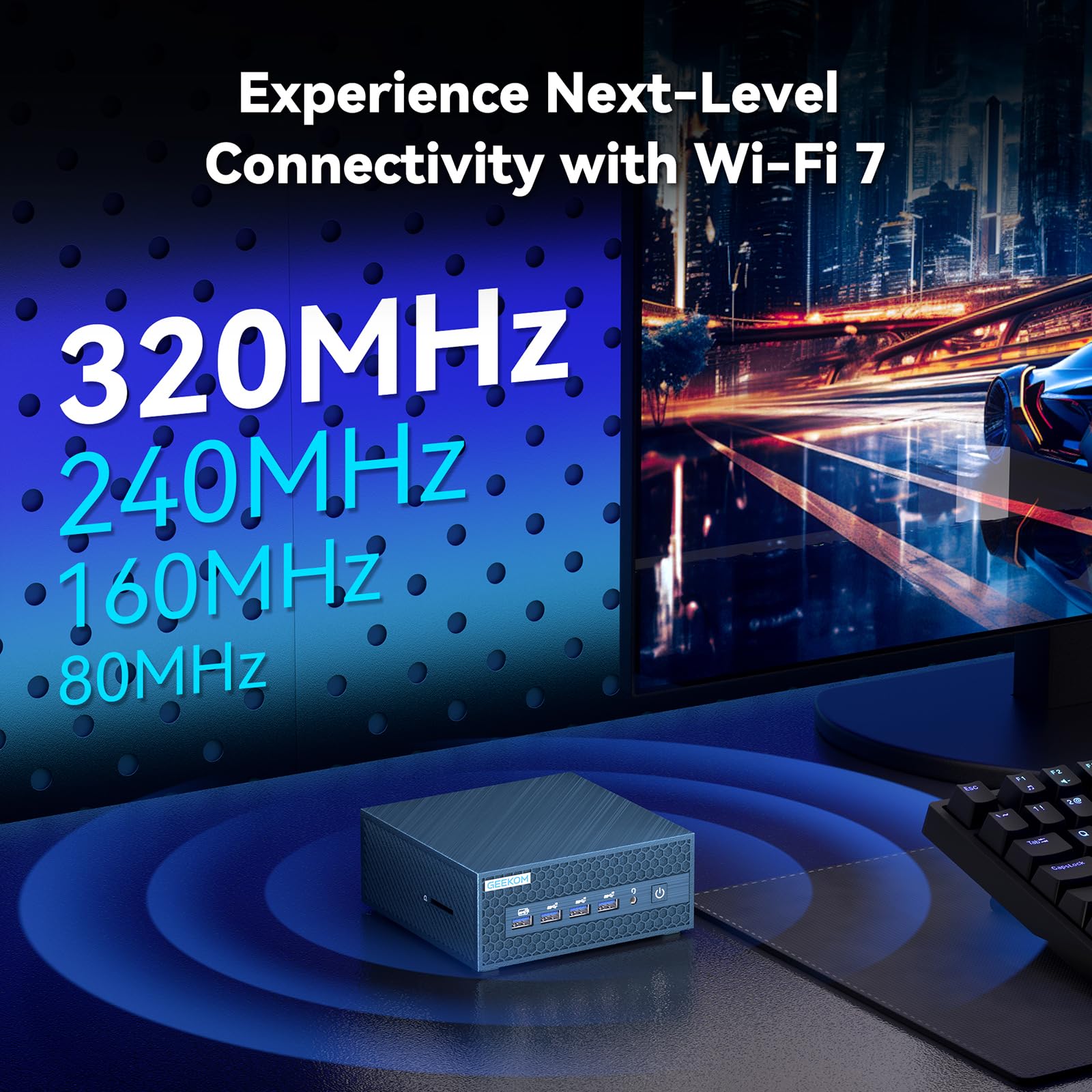 GEEKOM AI Mini PC IT1 Mega - Ultra-U9 185H (16 core, 22 threads, fino a 5,1 GHz), 32GB DDR5 e 2 TB SSD,2.5G Dual LAN Port,Mini PC Windows 11 Pro/WiFi 7/BT 5.4//USB4.0/8K