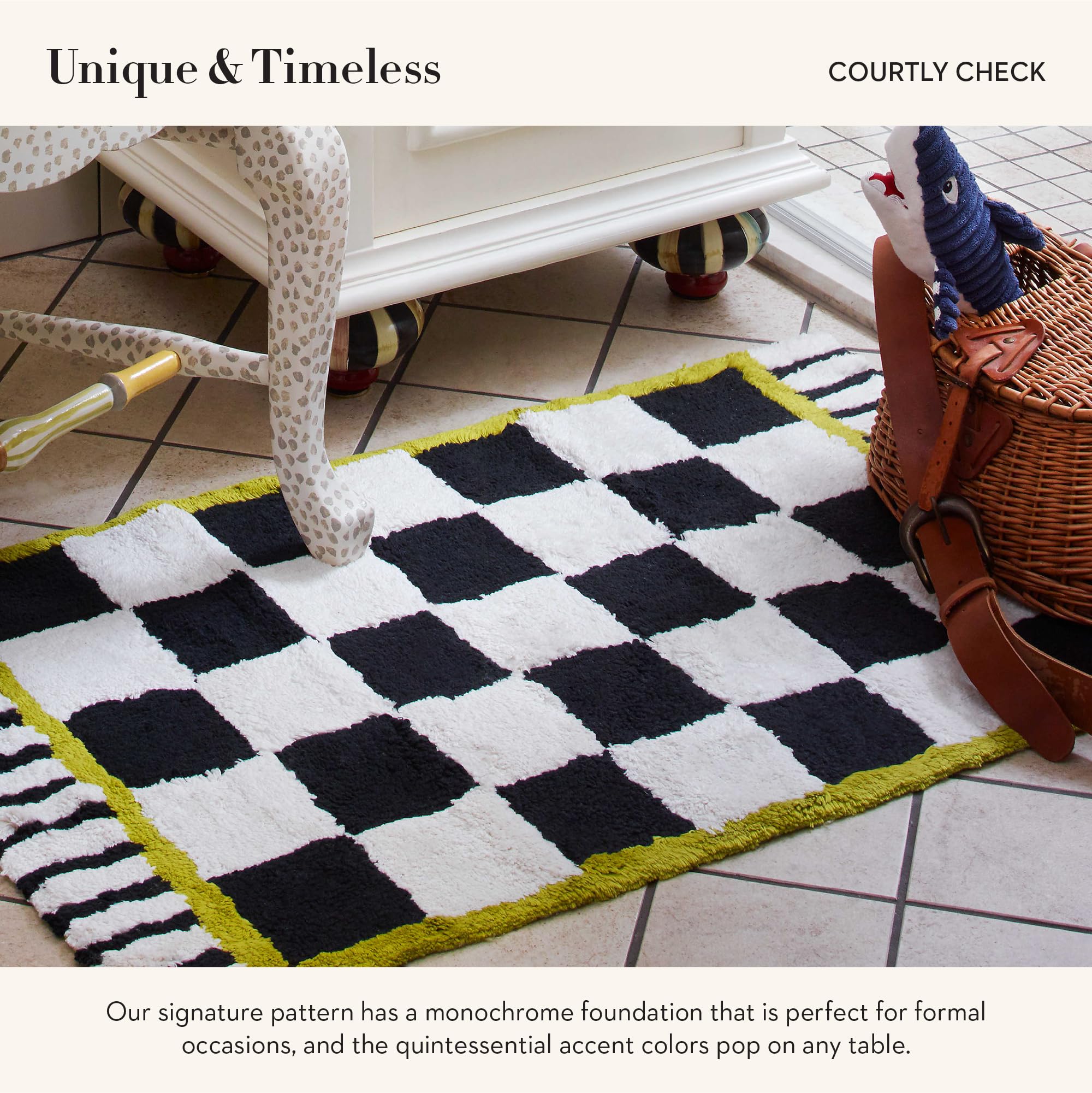 【新品・タグ付き】MACKENZiE-CHiLDS  CHECKラグ 新品・タグ付き】MACKENZiE-CHiLDS CHECKラグ MacKenzie Childs