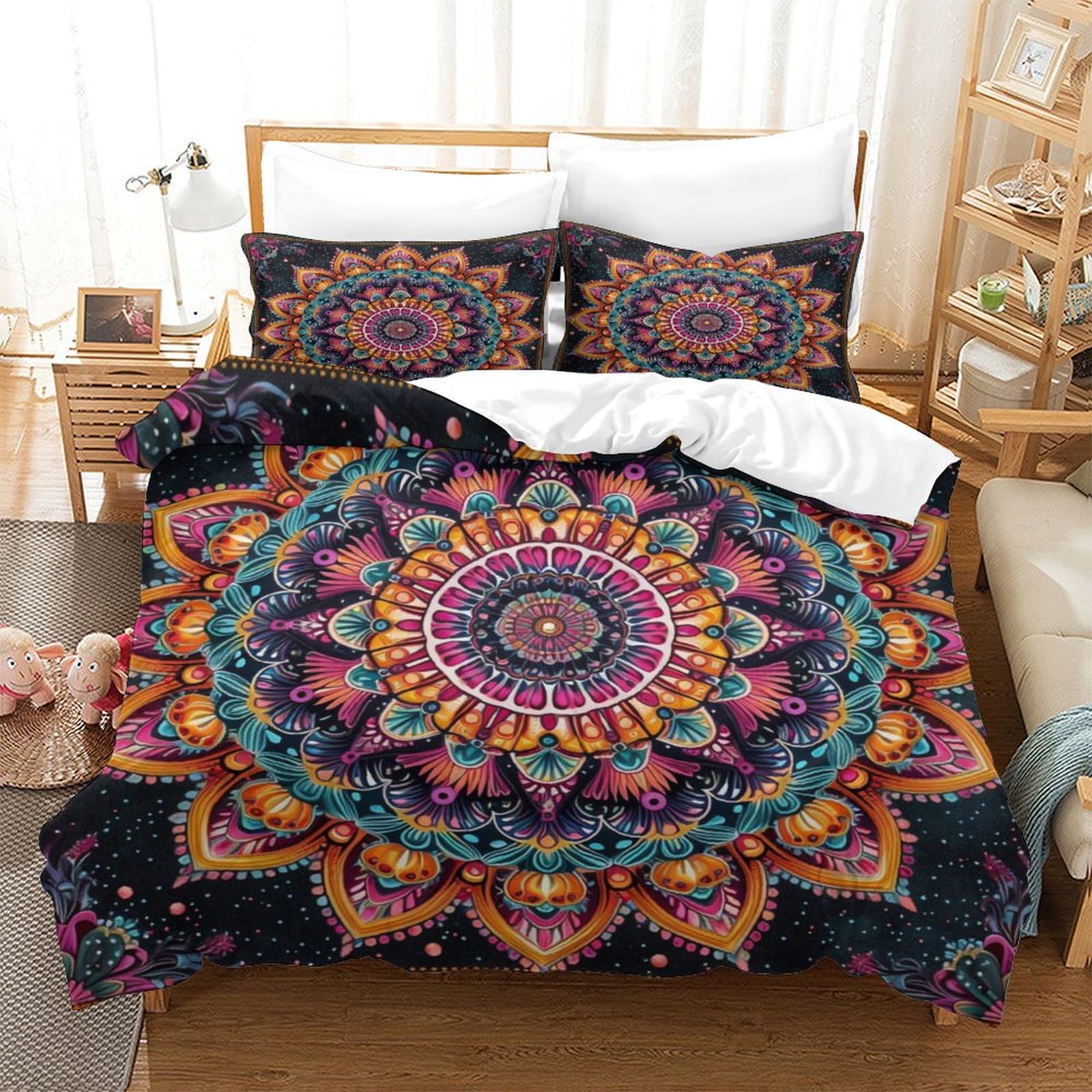 Sets de housses de couettes Datura 3 pièces imprimé 3D chic