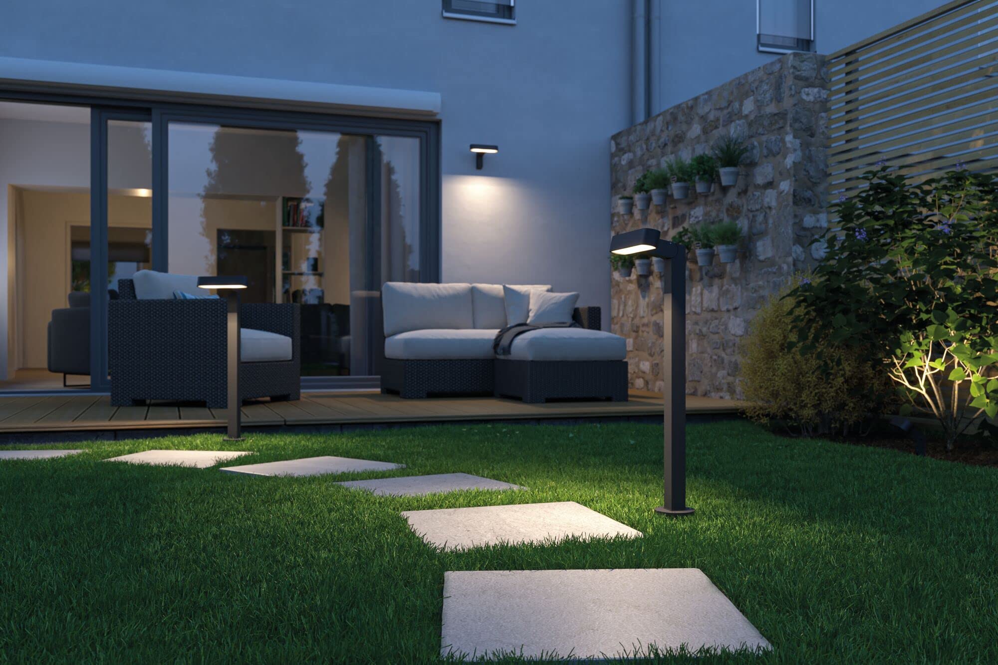 Paulmann 94546 Plug & Shine LED oprawa zewnętrzna Plug & Shine oprawa słupkowa Ito pozioma IP65 1x6 Watt ściemn. antracyt, metal, tw. szt. 3000 K