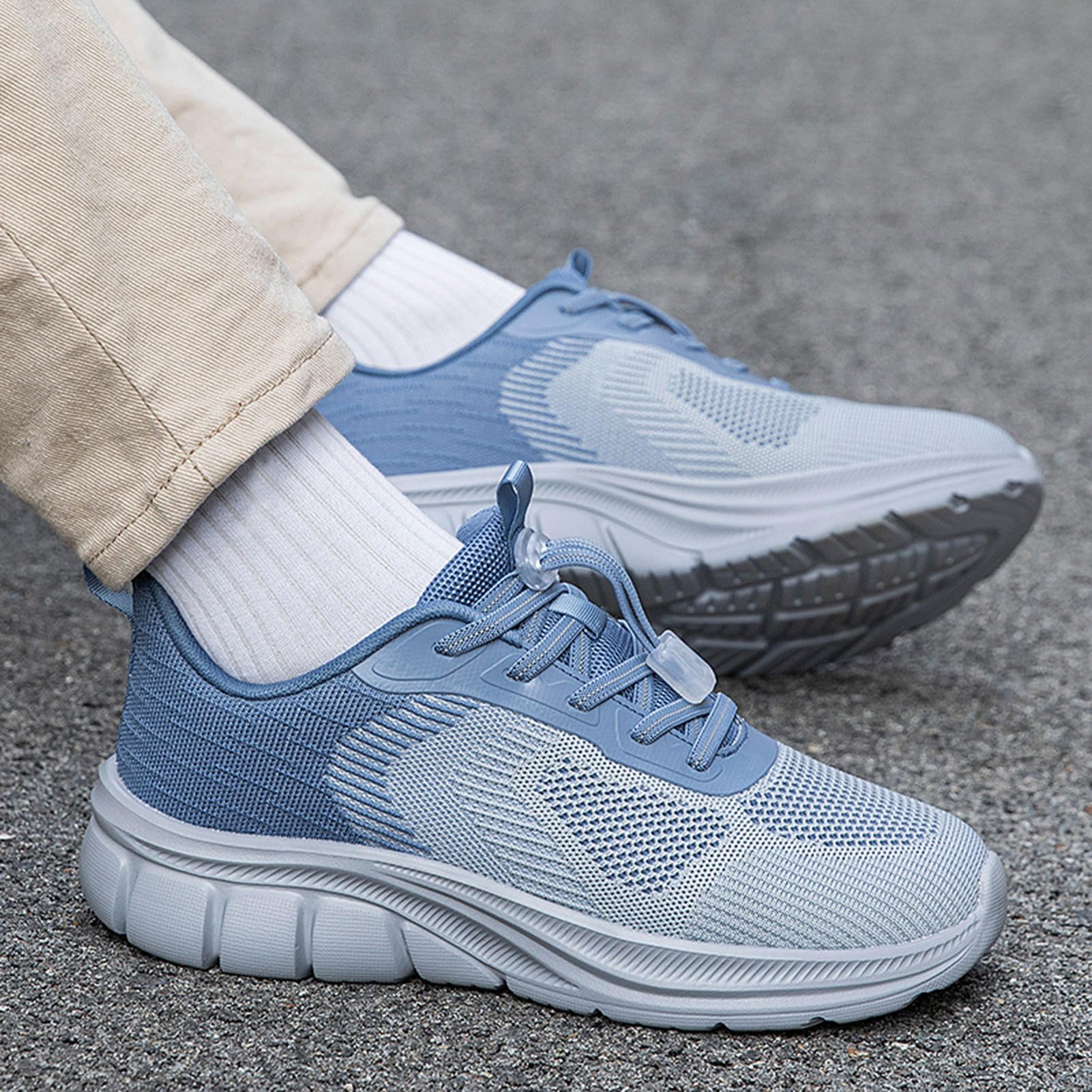 Scarpe Diabetici Uomo E Donna Scarpa Ginnastica Traspiranti Antiscivolo Suola Morbida Calzatura Casual Scarpe Alluce Valgo Scarpa Comode per Esterni Tacco Zeppa Alluce Valgo