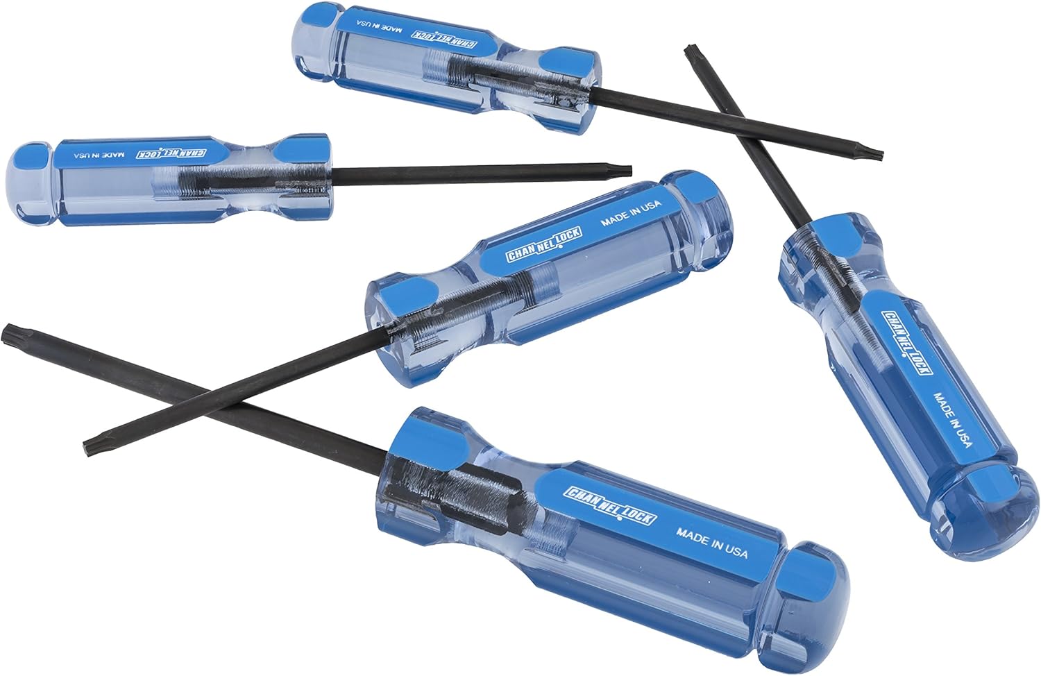 Channellock Torx Screwdriver Set TS-5A - Ergonomic, Precision Machined Tip - 5 Piece