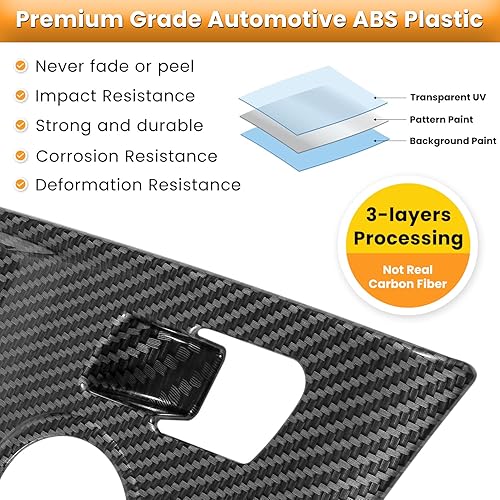 Miniatura 6 de Cubierta protectora del panel de engranajes de control de aspecto de fibra de carbono para Chevrolet Corvette C7 Z06 Z51 ZR1 Stingray Grand Sport