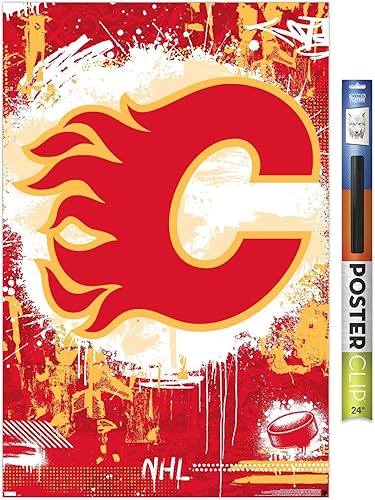 Miniatura 7 de Trends International NHL Calgary Flames - Póster de pared con logotipo Maximalist 23
