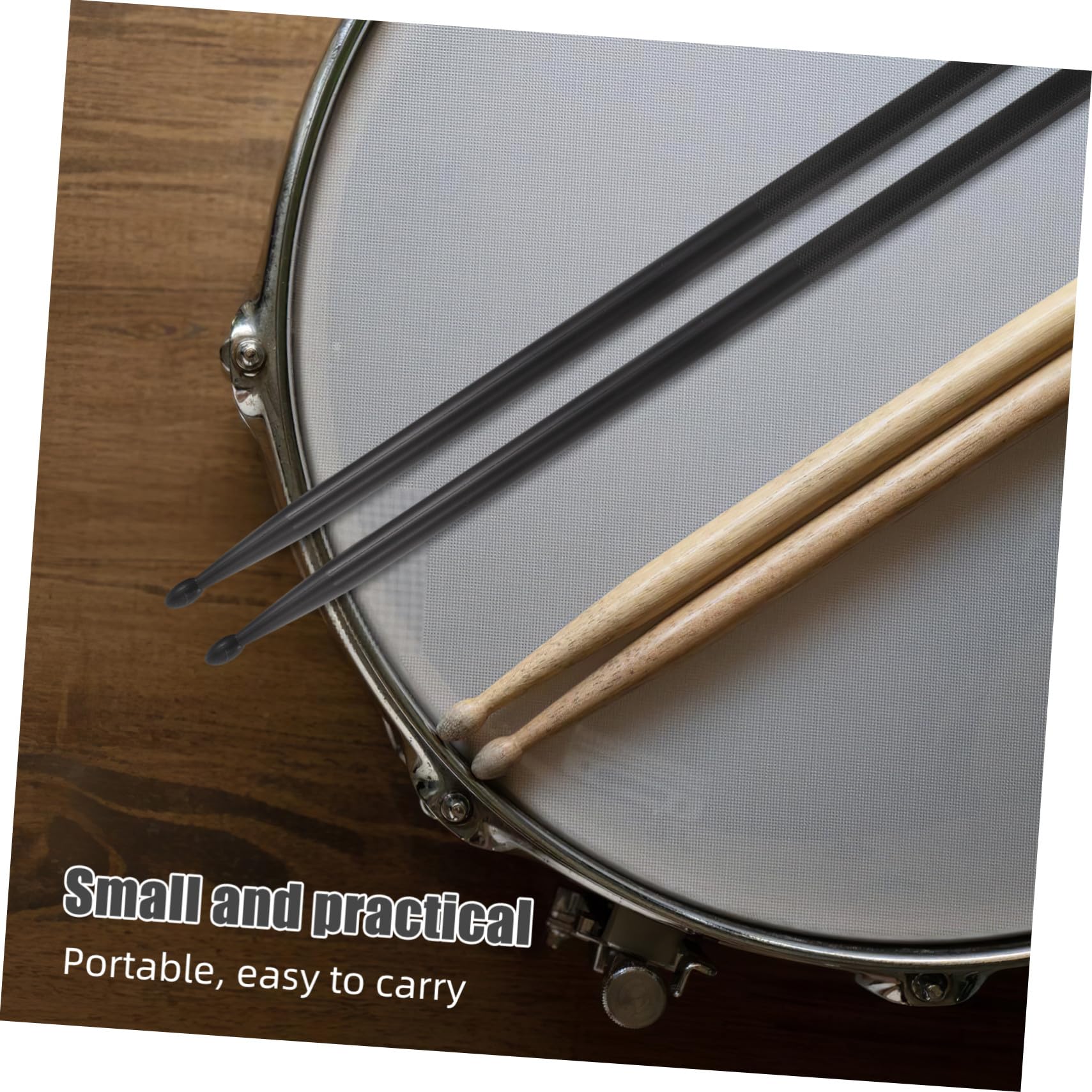 ibasenice Holz-drumsticks mit Nylon-bürsten Schlagzeug Inklusive Besen Schlägeln und Aufbewahrungstasche für Percussion-instrumente