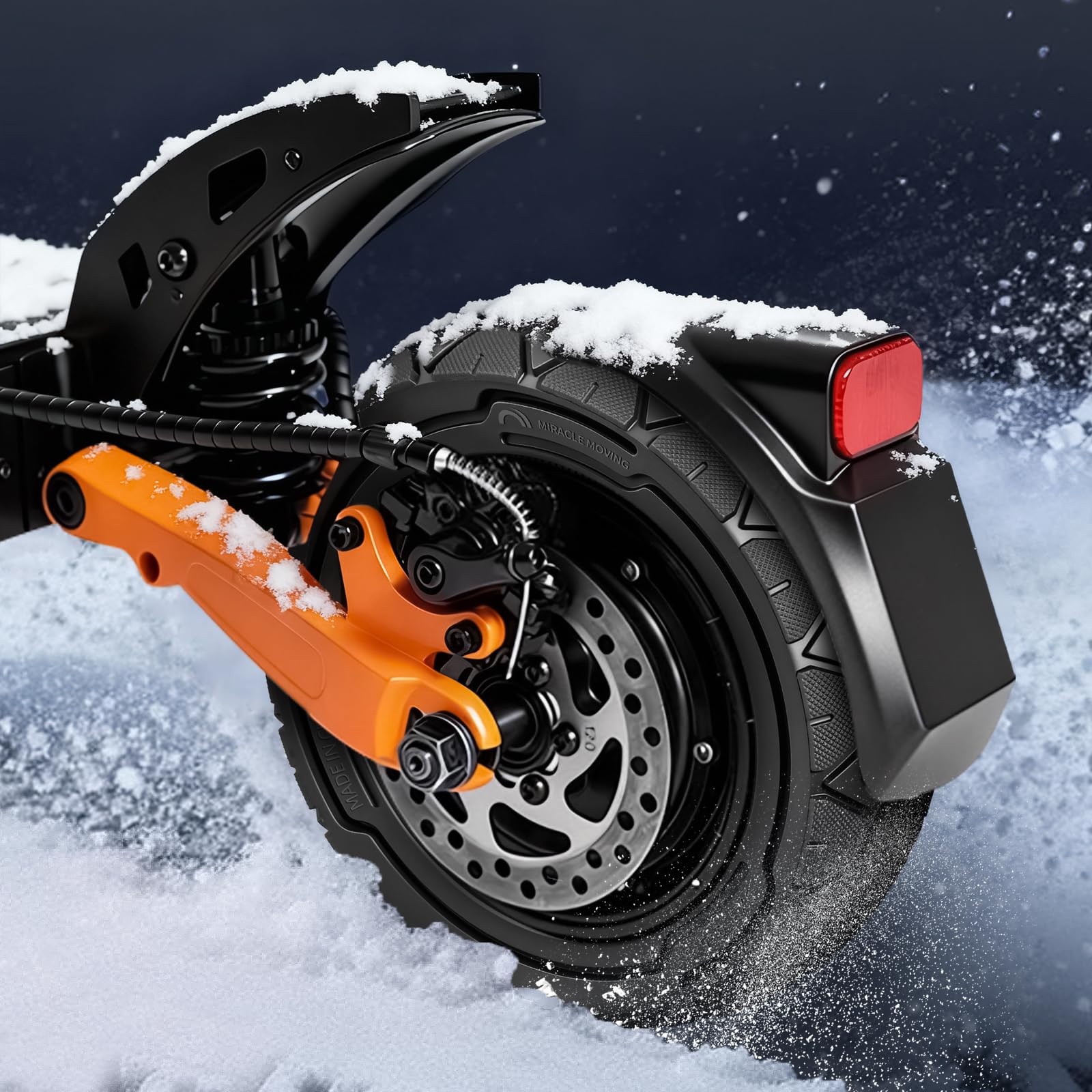 9x3.0-5.5 Neumático Macizo para Kukirin G2 Pro, Zero 10X y Dualtron Eagle Pro Patinetes Eléctricos - Neumático de Repuesto Antideslizante para Nieve Todoterreno, Apto para Nieve (1 Unidad)