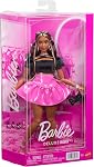 Barbie Poupée de style Deluxe et Top de la culture de satin noir, cheveux bruns longs, noir embrayage, et bijoux en argent