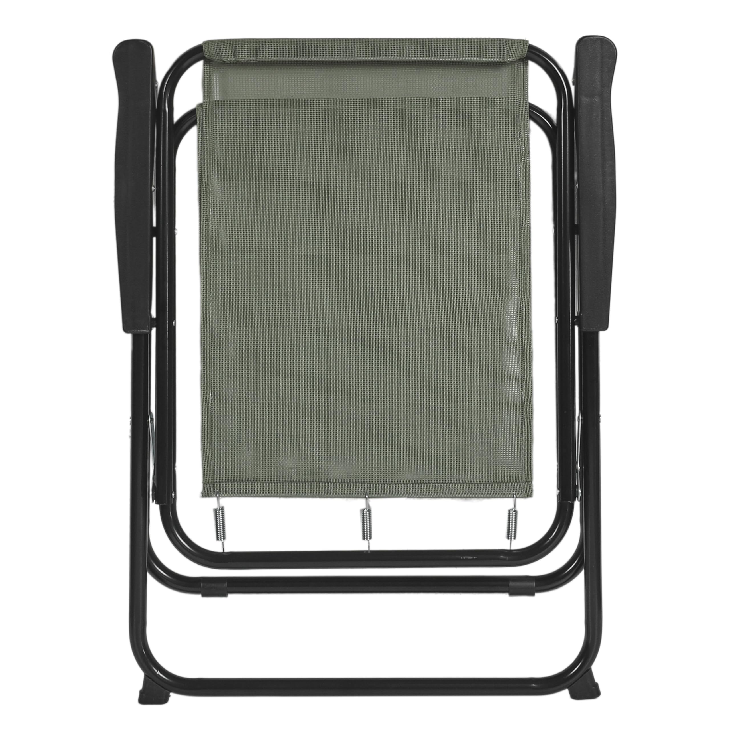 HOME DECO FACTORY - HDO0344 Chaise Pliante Kaki - Mobilier d'Extérieur - Assise d'Extérieur - Dimensions 51 x 75 x 60 cm - Hauteur Assise 36 cm - Traitement UV - Textile Vert