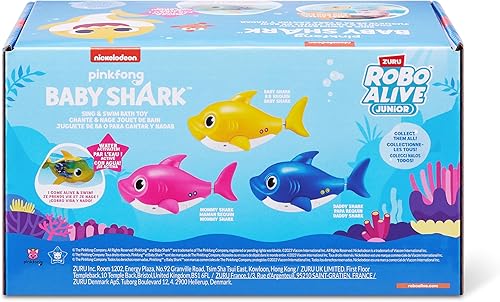 Miniatura 2 de Robo Alive ZURU - Aletas de silicona Junior Baby Shark para cantar y nadar (color azul)