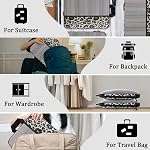 U+U Cubes d'emballage de compression - Organisateurs de voyage ultralégers pour les accessoires de voyage, Organisateur de valises à l'espace, Cubes d'emballage extensibles pour les voyages et vacances en famille, Leopard-02, 10 ensemble