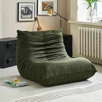 YINIX Fireside Chair, Bean Bag Chairs for Adults Togo Sofa Modern Living Room Memory Foam Bean Bag Toge Couchwith High Density Comfortable Foam, Lounge Chair Indoor for Living Room, Bedroom