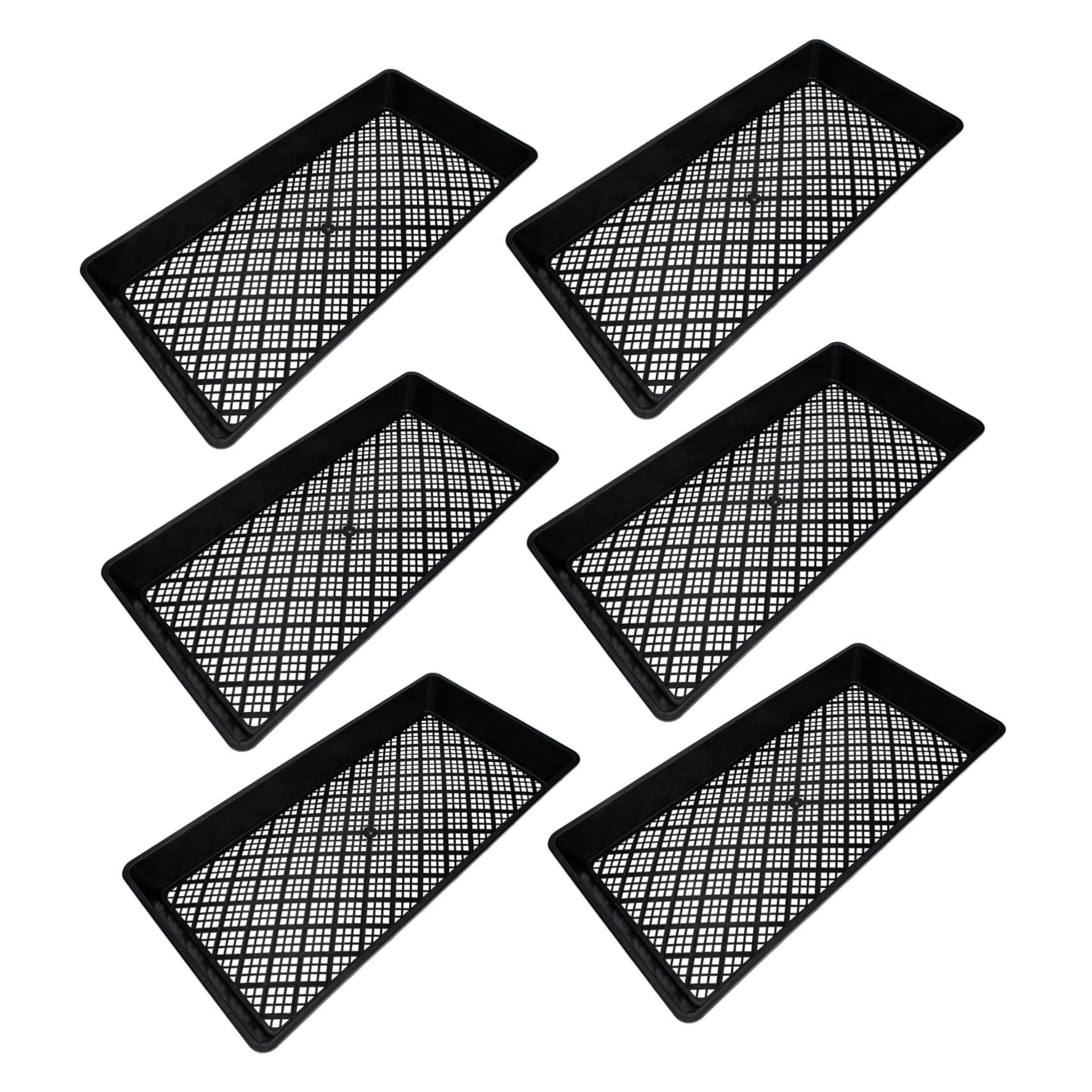 Mipcase 6pièces Lot de Plateaux de Germination à Fond Creux pour Pépinière et Semis de Plantes Micro-pousses