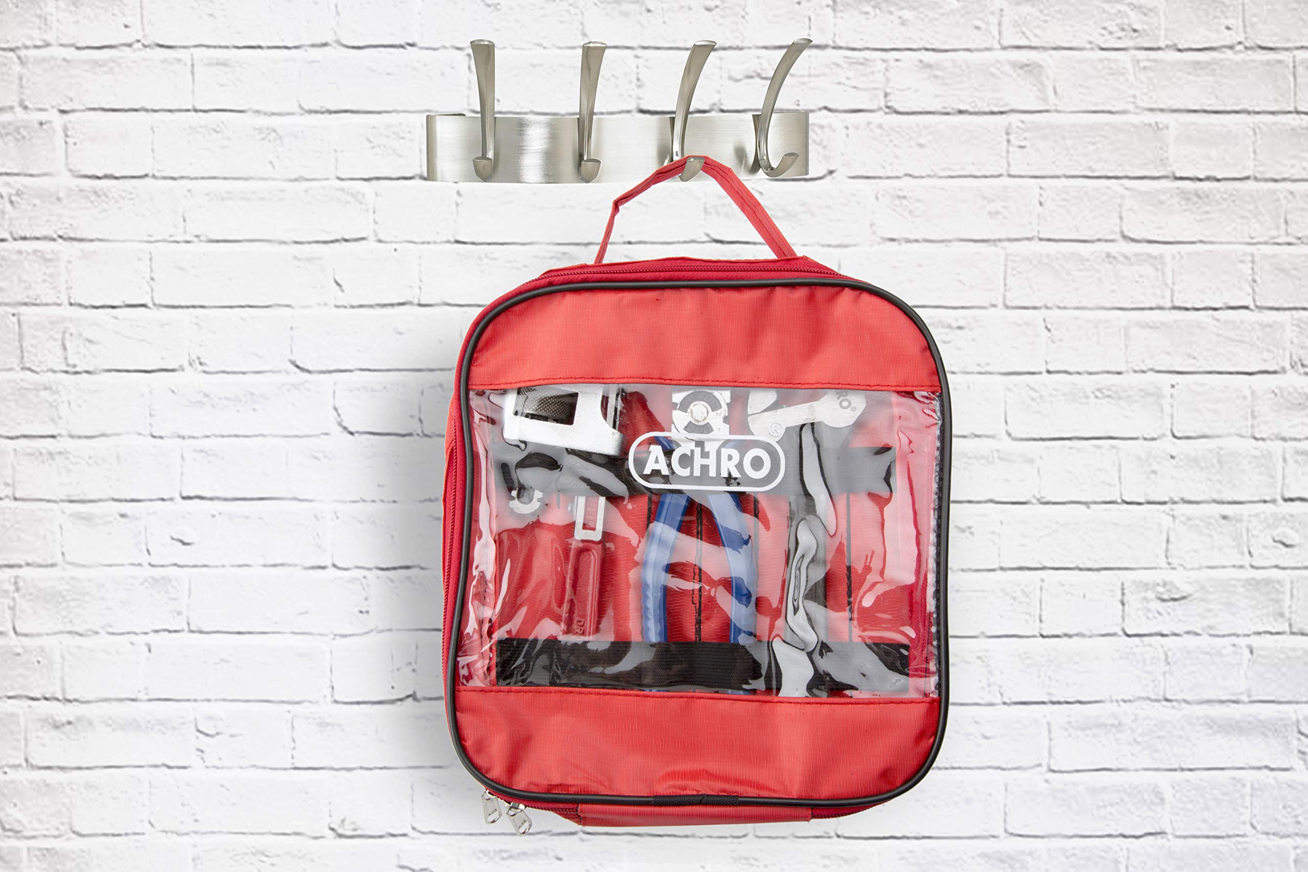 ACHRO Combo Pack of 3 Tool Kits Set for Home (Contains 8 Inch Adjustable Spanner, 8 Inch Combination Plier, 10 Inch Pipe Wrench, Pouch Packing) 2
