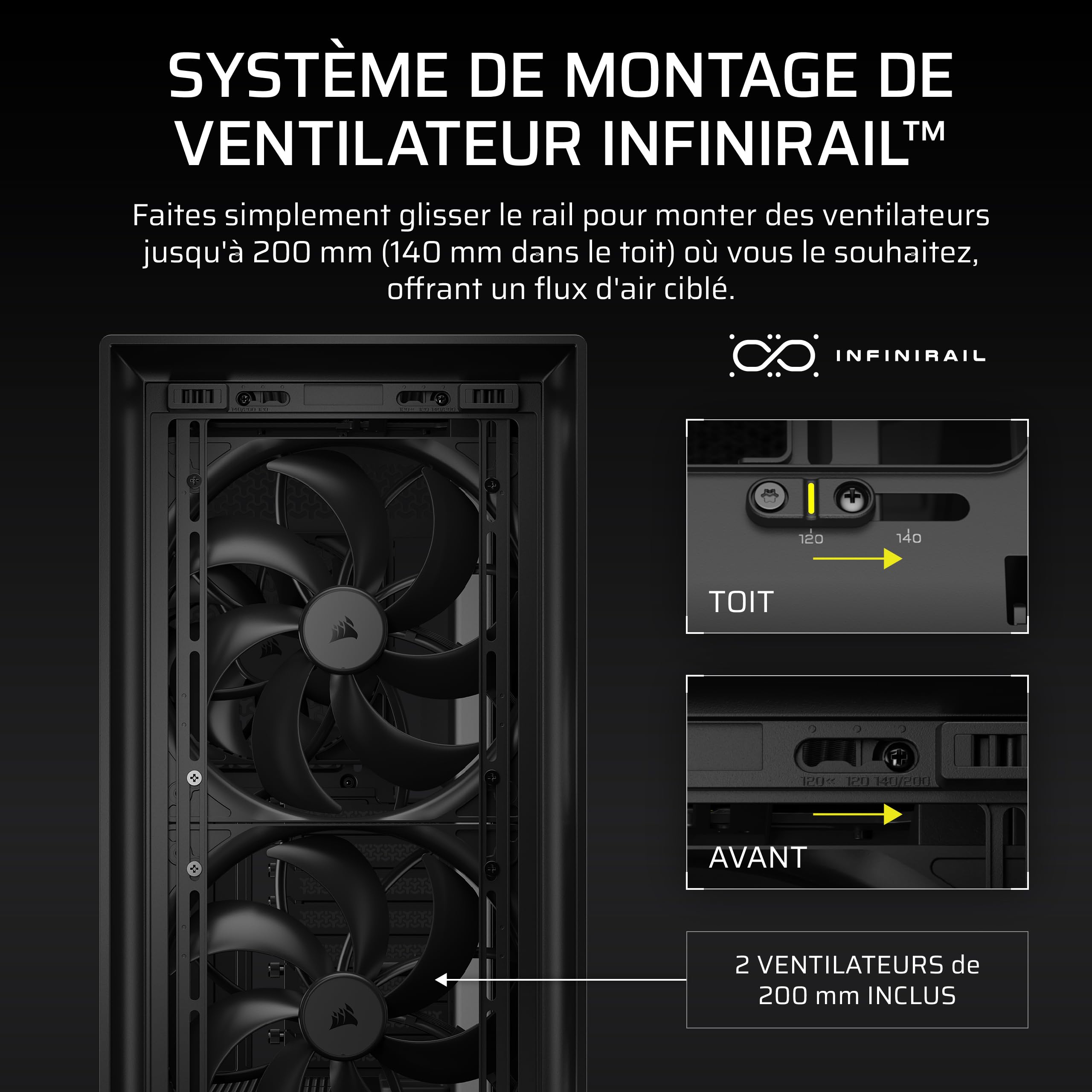 CORSAIR Frame 5000D Wood RS Boîtier PC Moyen-Tour Modulaire – Noir/Noyer