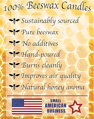 Miniatura 3 de Alternative Imagination Vela de pilar de cera de abeja 100% pura (2 x 5 pulgadas), 55 horas, diseño hexagonal, vertida a mano