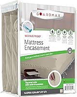 Vista 47 de Guardmax Funda de Colchón de Punto Jersey con Cremallera Completa - Protector de Colchón Impermeable y a Prueba de Chinches - Ropa de Cama