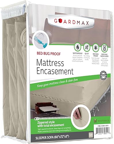 Miniatura 47 de Guardmax Funda de colchón de punto con cremallera, tamaño Queen, impermeable y a prueba de chinches, ropa de cama cómoda, suave y silenciosa con 2 -