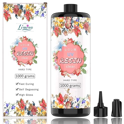 UV Resin 1,000g - Crystal Clear Improved Ultraviolet Curing Epoxy Resin for DIY Jewelry Making, Craft Decoration - Hard UV Glue Solar Cure Sunlight Activated Resin for DIY Resin Mold, Casting, Coating - 1,000 grams ($0.06 / g)