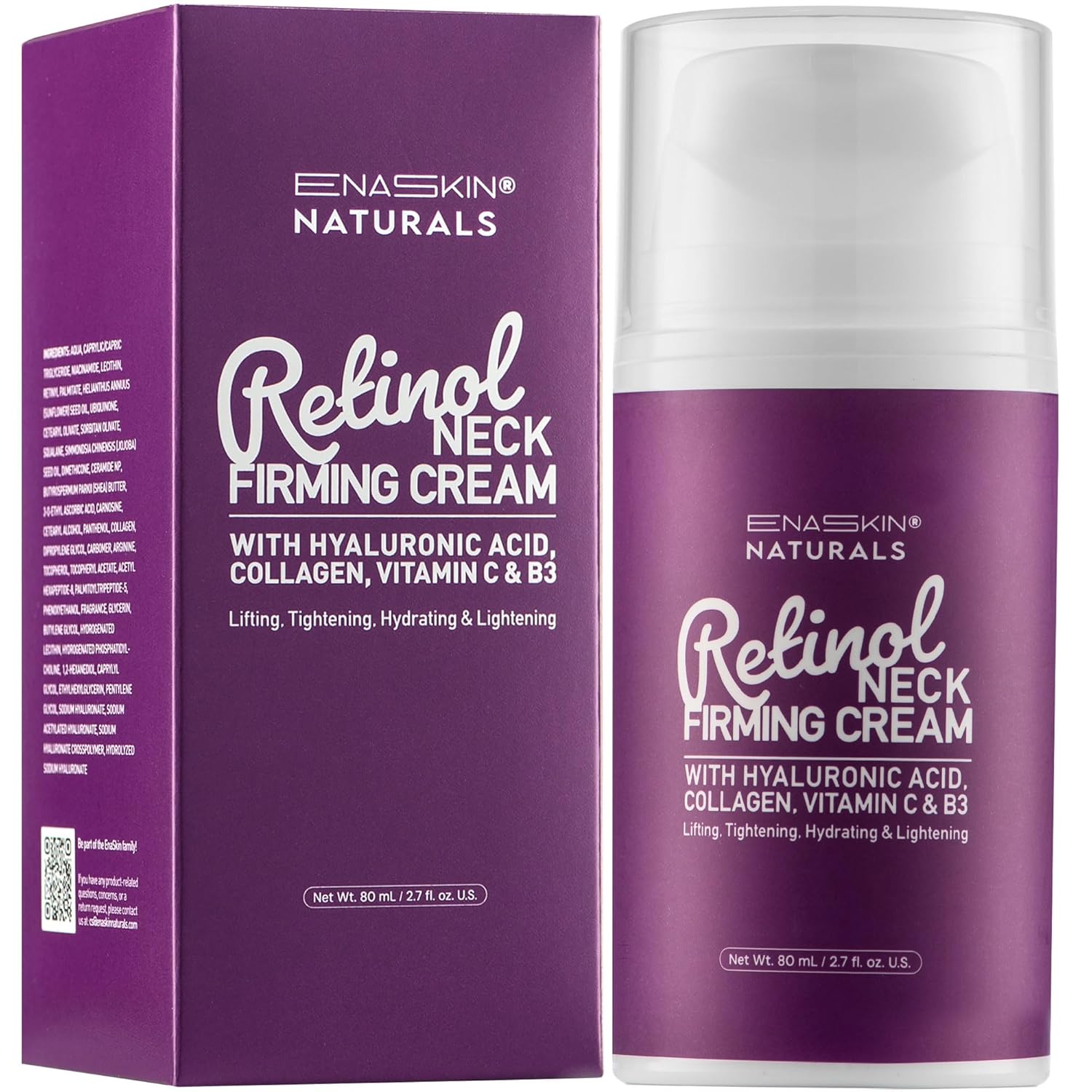 Advanced Neck & Face Firming Cream with Retinol, Hyaluronic Acid & Collagen: Targets Wrinkles, Sagging, and Loose Skin for a Youthful Lift - 2.7 Oz