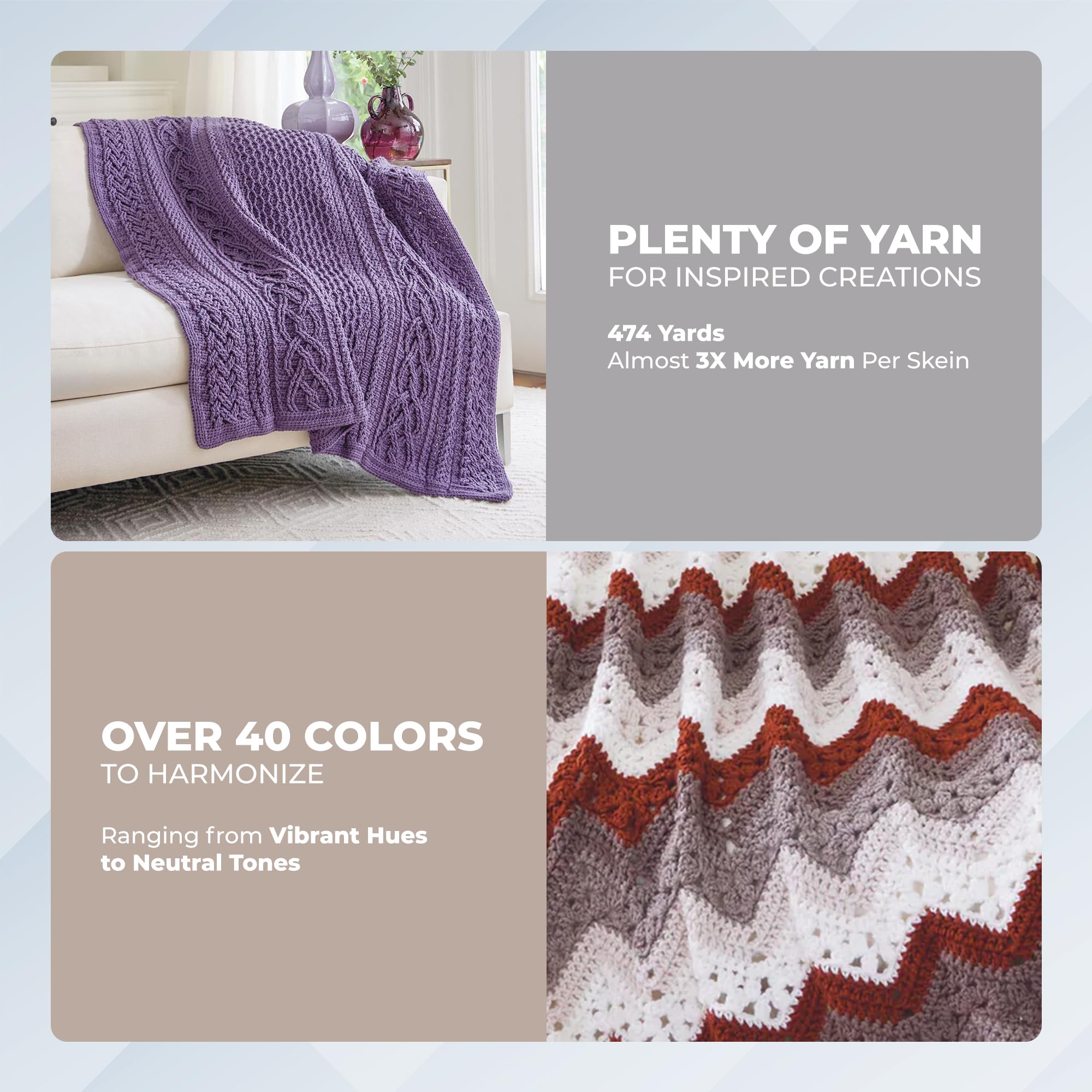 Amazon.com: Mary Maxim Maximum Value Acrylic Yarn for Crocheting