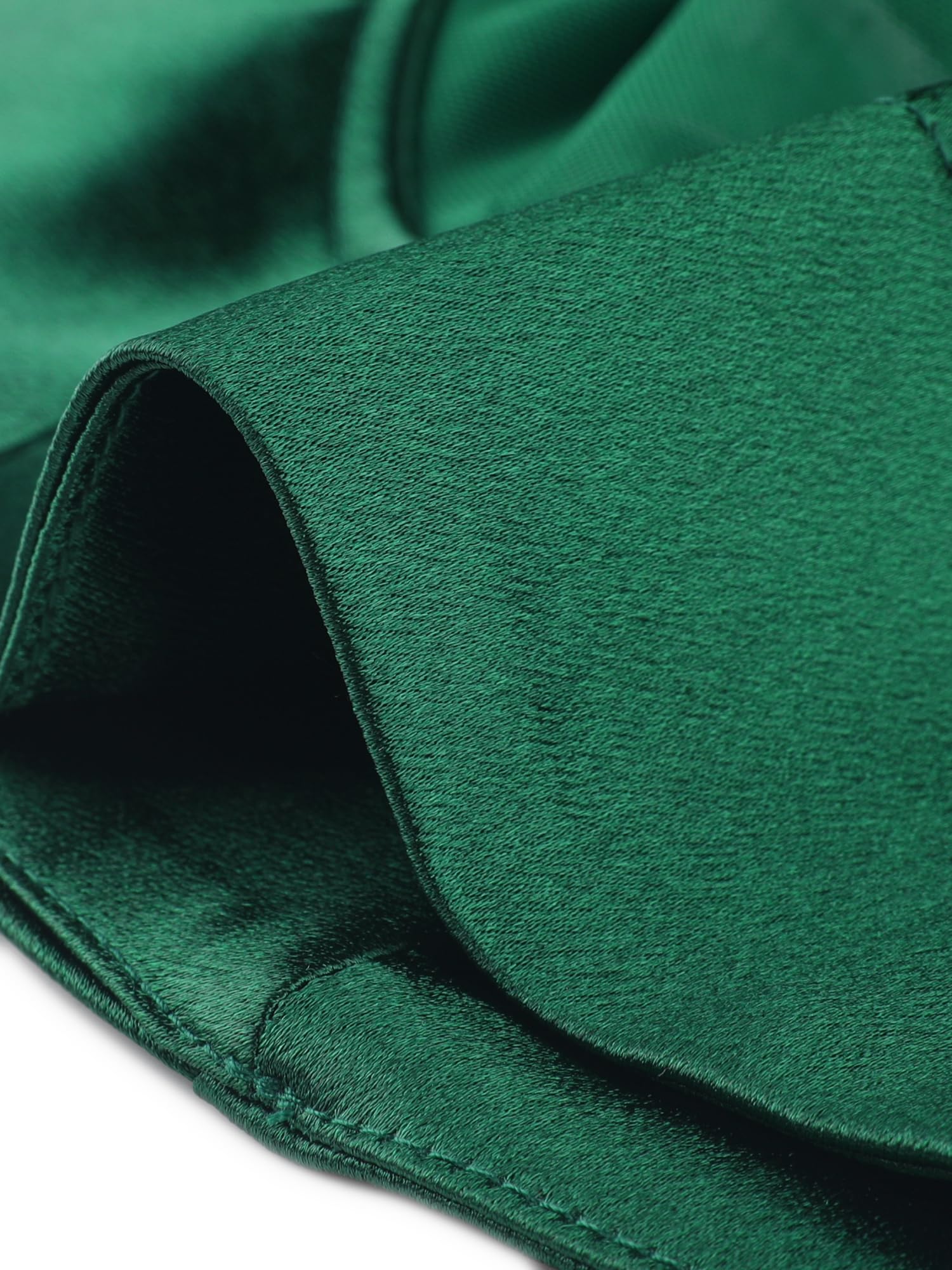 Allegra K Boléro en satin pour femme - Pour robe de soirée - Ouvert sur le devant - En maille - Élégant boléro de mariage, vert foncé, XX-Large