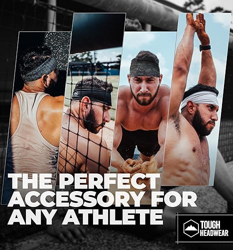 Miniatura 5 de Tough Headwear Tough Outfitters Headband for Men - Mens Headbands - Working Out Sports Performance Head Bands - Athletic Cycling Running Sweat Band,