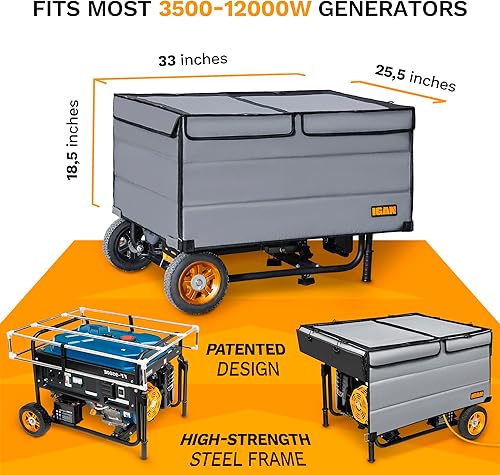 Miniatura 10 de IGAN Cubiertas para generadores mientras funciona para la mayoría de los generadores de 3500w-12000w - Cubiertas de generador ultra resistentes para