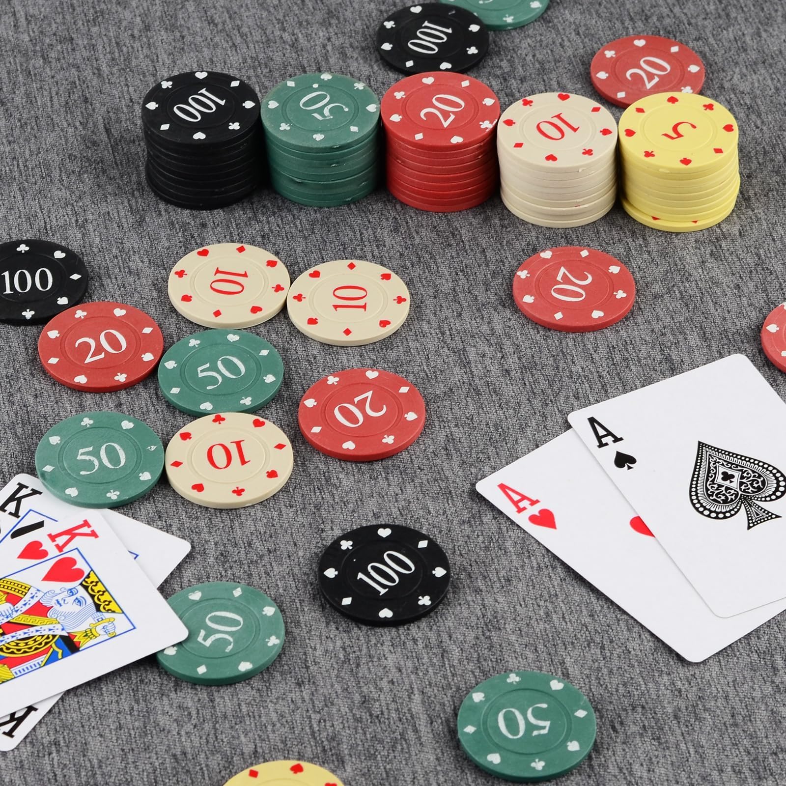 Toyvian Jetons De Poker En Plastique 19mm 200 Pièces Multicolores