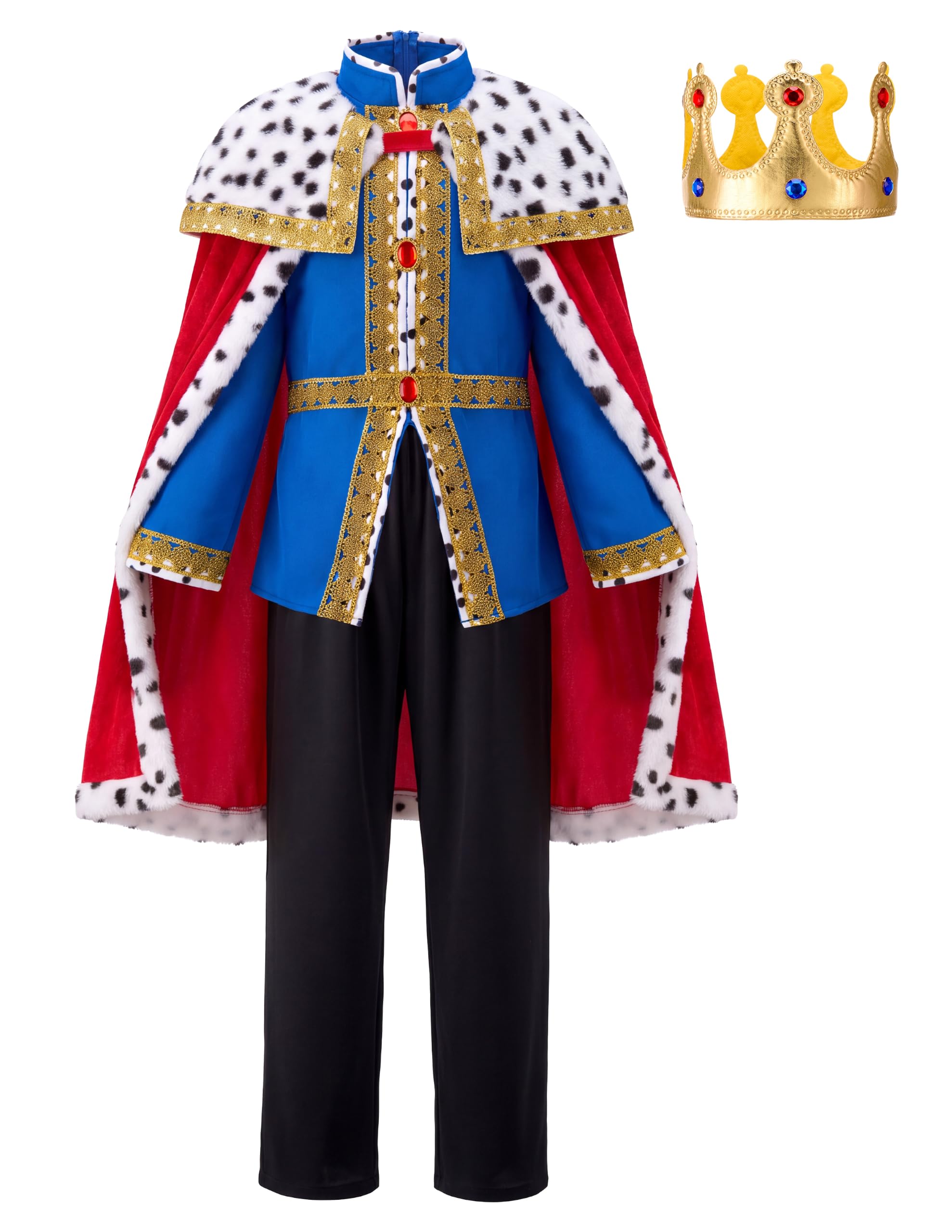 Spooktacular Creations Costume da re per bambini, costume di Halloween per bambini con outfit Roderick, travestimento da principe per feste di Halloween, carnevale e feste a tema