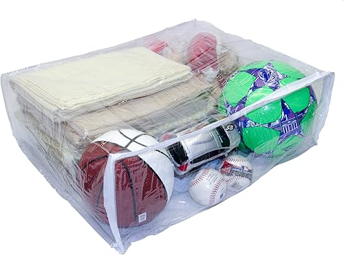 Oreh Homewares - Bolsas de almacenamiento de vinilo con cremallera (transparente) para suéteres, mantas, consoladores, juegos de cama y mucho más!