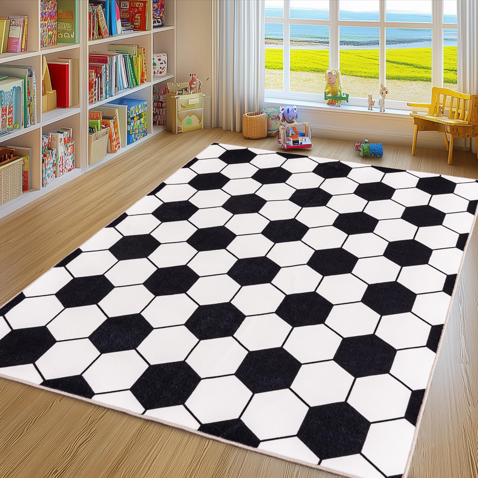 Tapis de football lavable pour décorer le salon et la chambre enfant