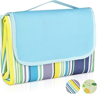 Picnic Blanket,Extra Large 79"x 79" Picnic Mat,Waterproof Sandproof Outdoor Blanket,Foldable Portable Picnic Blanket for Beach, Camping,Family Concerts,Park
