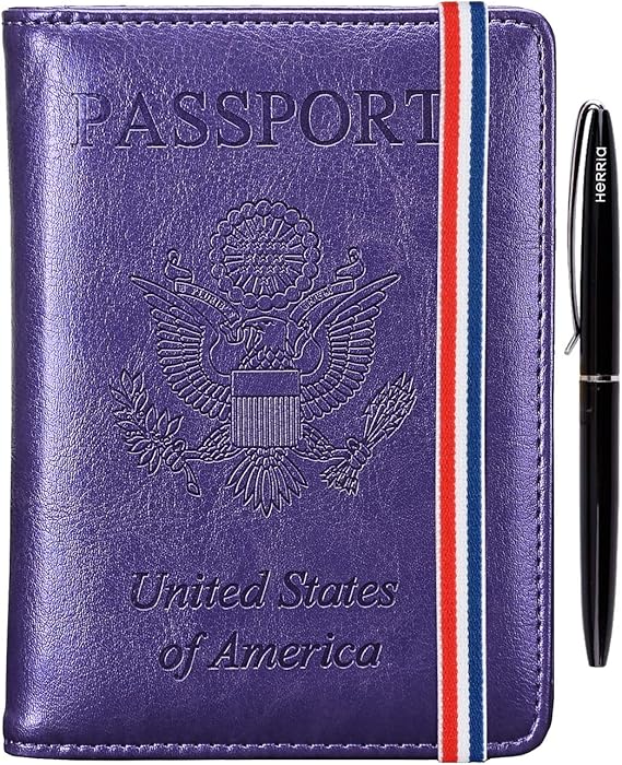 Passport Holder Cover Case RFID Blocking Antitheft