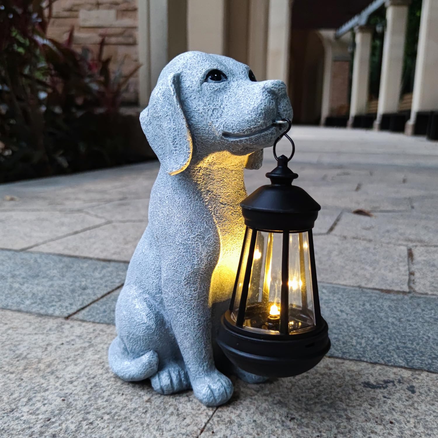 Amazon.com: VIOYOUNS Dog Solar Garden Statues,Resin Dog Figurine