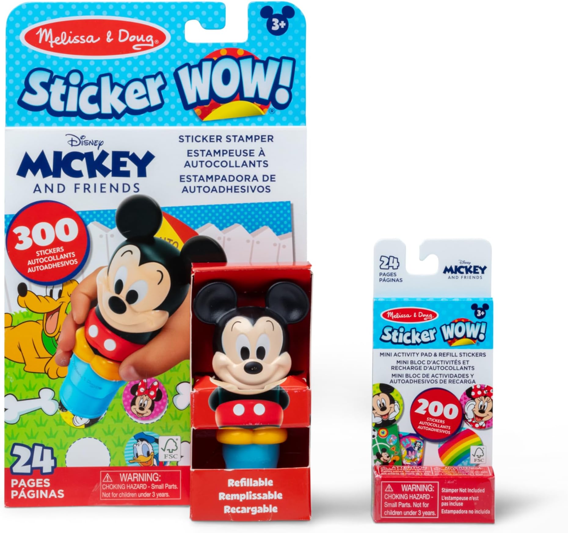 Melissa & Doug Sticker Wow! Mickey Bundle (Stamp with Book + Disney Refill)