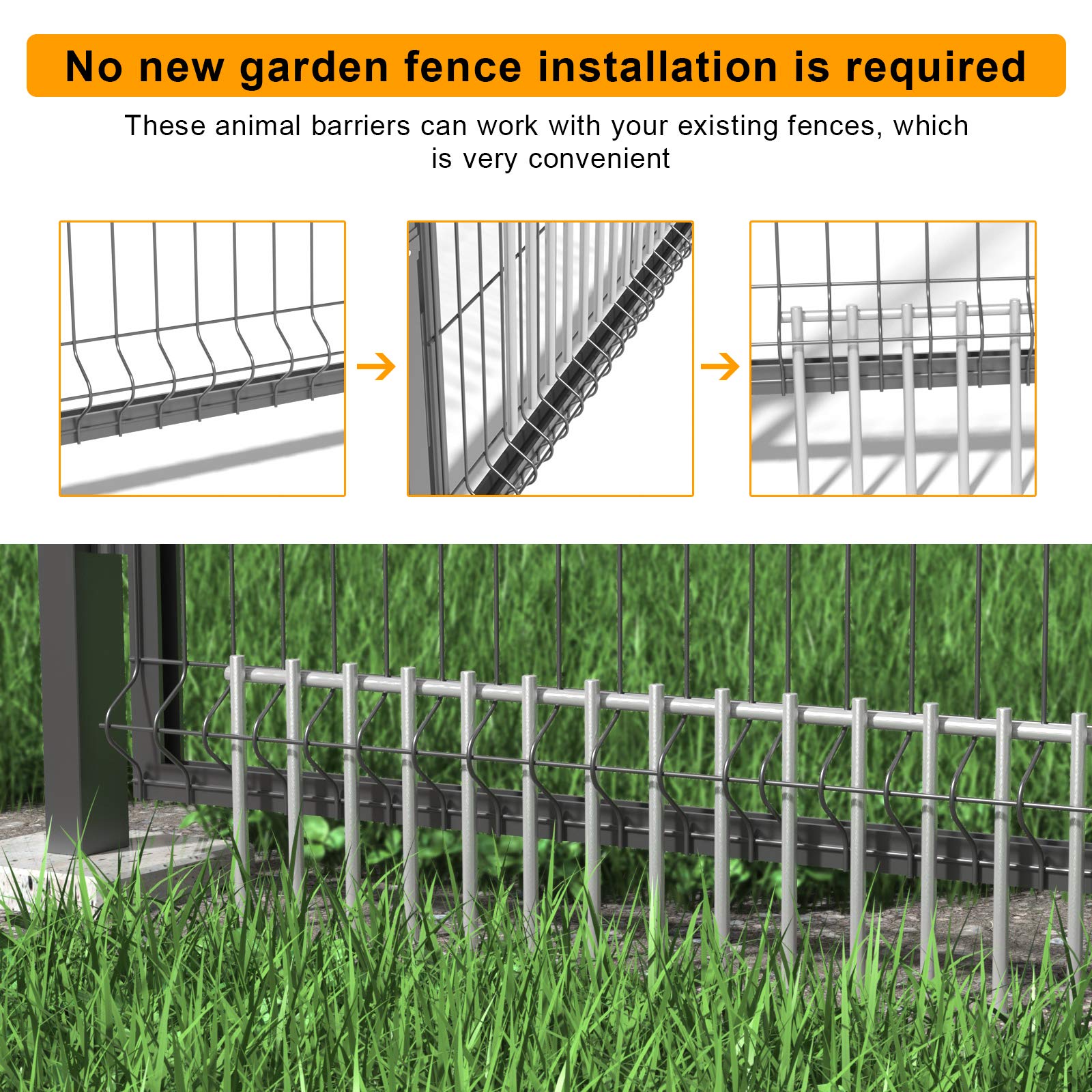 Buy Dig Protection Animal Barrier Fence with 2 inch Spike Spacing Underground Decorative Garden