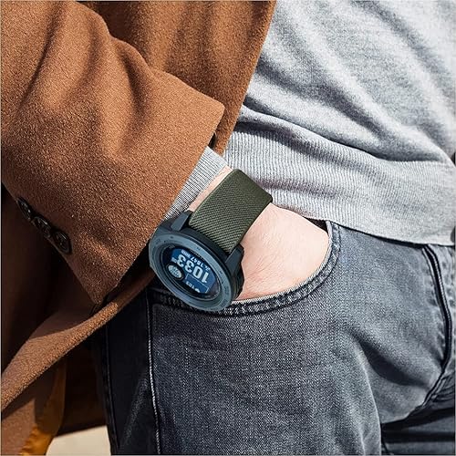 Miniatura 6 de GARTOO Garmin Instinct 2 Solar - Correa de reloj elástica de 0.866 pulgadas para Garmin Instinct TacticalTideEsportsSolar, negro, verde, gris y azul