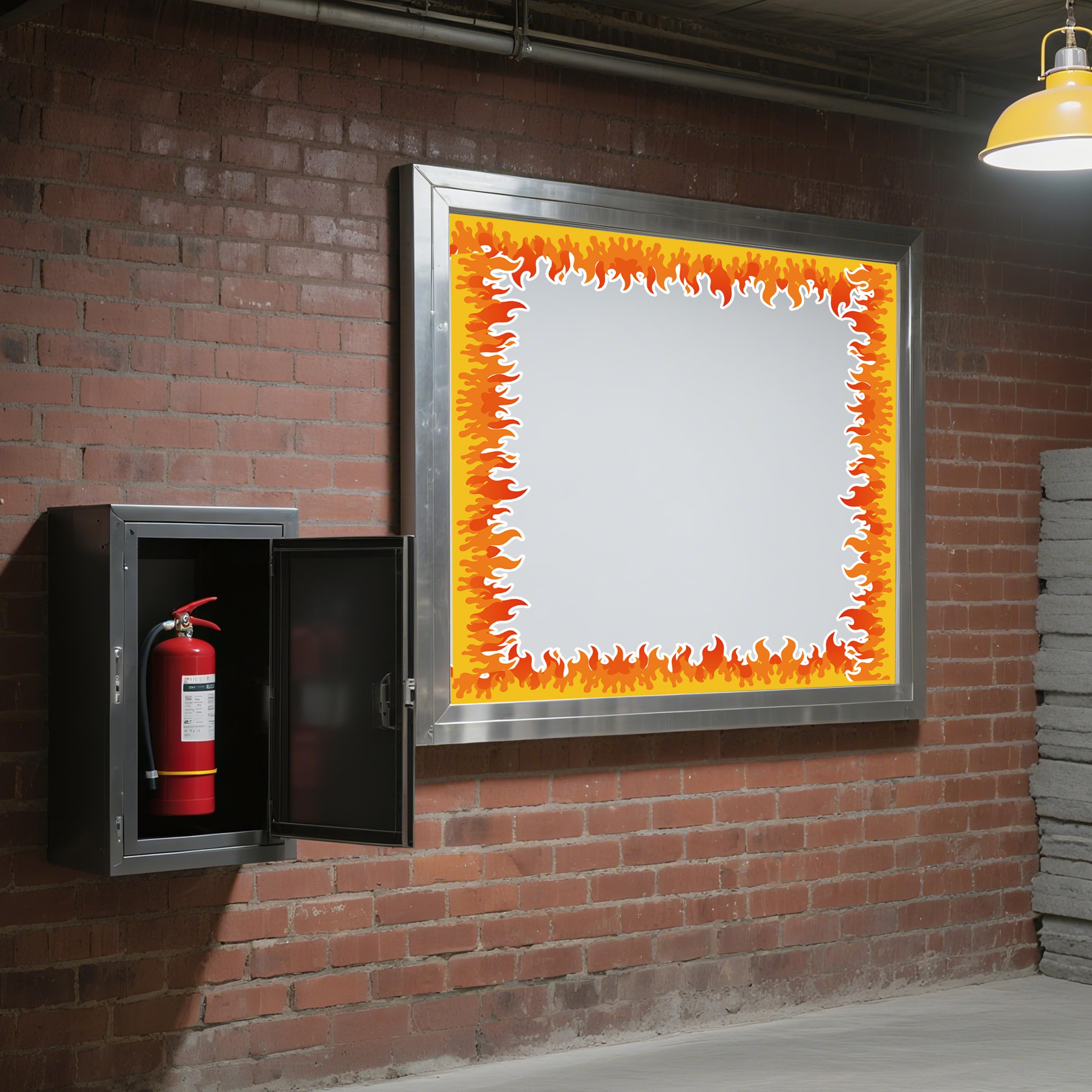 Snapklik.com : Fire Bulletin Board Border 32.8FT Red Orange Burning ...