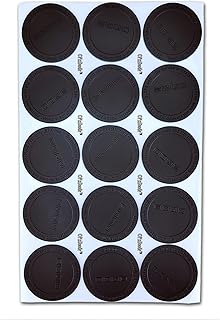 PixiDoodle Silicone Bottoms for Tumblers with Care Instructions, Protective Anti-Slip Rubber Bottom with Adhesive for Wine Tumblers, Skinny Straight Tumblers, and Mason Jars (Black, 15 Pack)