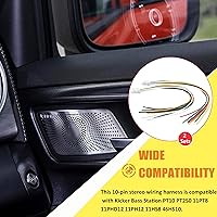 Vista 4 de Arnés de cableado estéreo de 10 pines compatible con radio Kicker Bass, PT10 11PT8 11PH12 11HS8 11PHD12 PT250, fácil de instalar