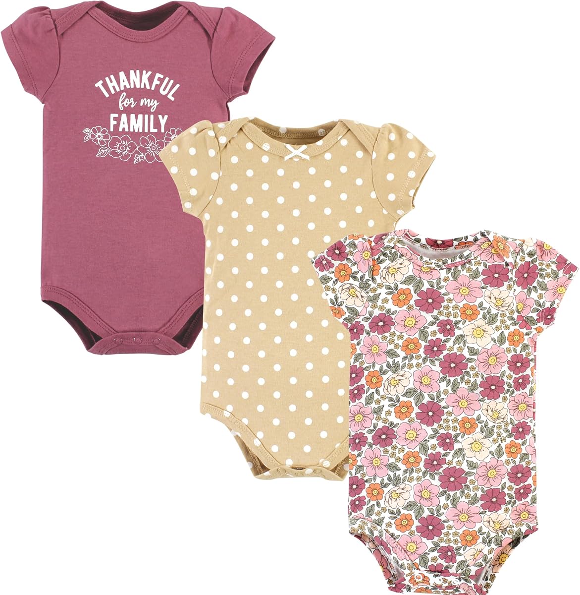 Luvable Friends Hudson Baby Bodysuits 3pk