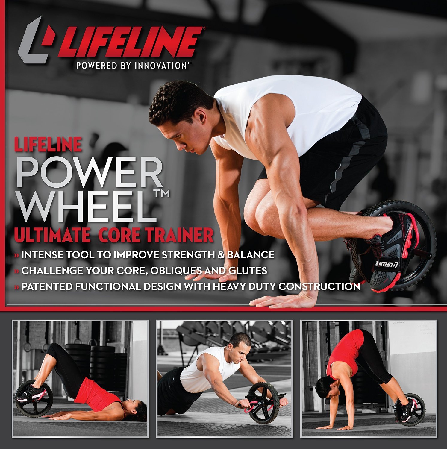 ライフライン パワーホイール 腹筋ローラー アブローラー 全身トレーニング Amazon.co.jp: Lifeline Fitness パワーホイール 全身ワーク