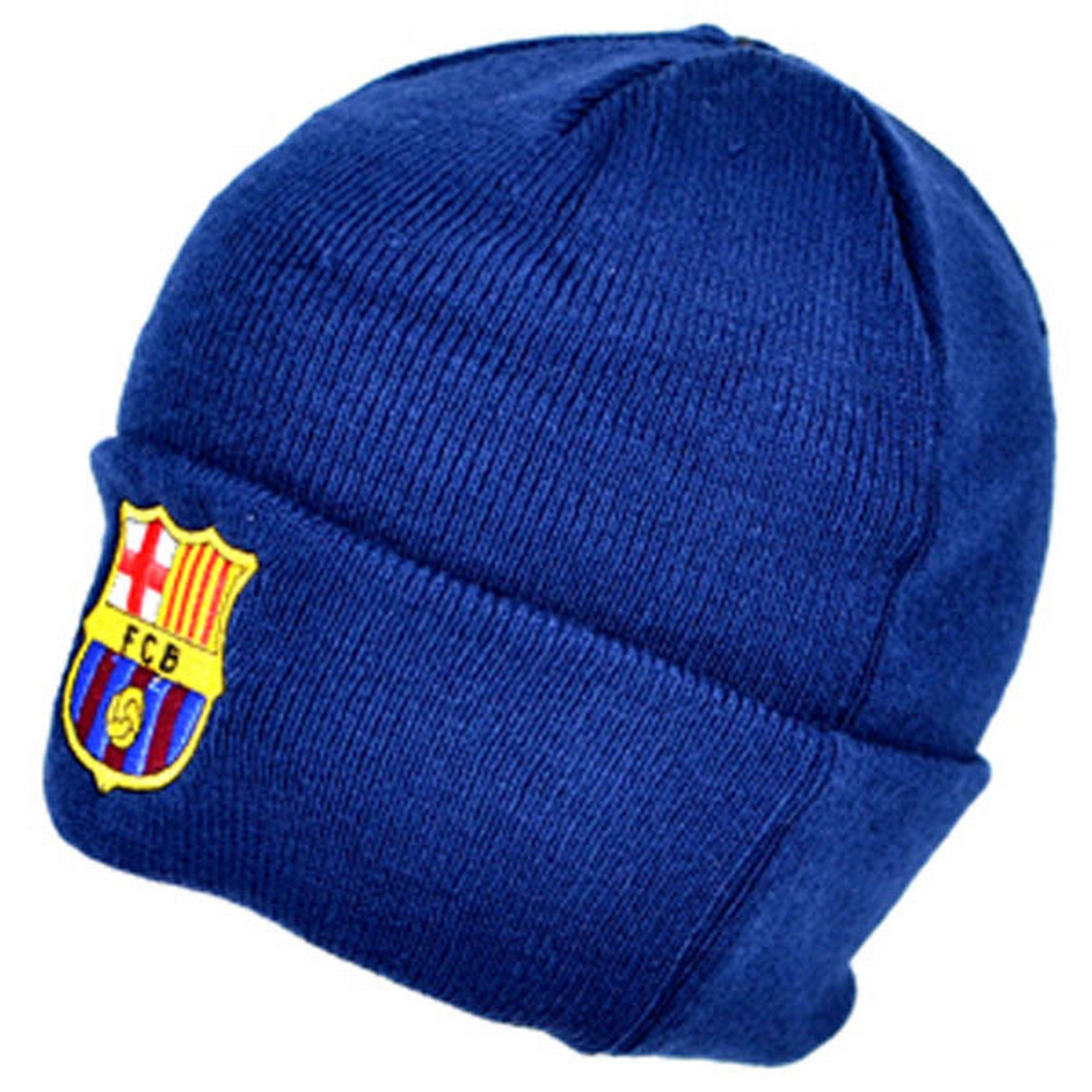 FCB Unisex Cuff Barcelona Cuff Knitted Hat - Navy