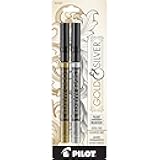 Metallic Permanent Paint Markers, 1 Each Gold & Silver, Extra Fine Point, Set of 2 (41400)