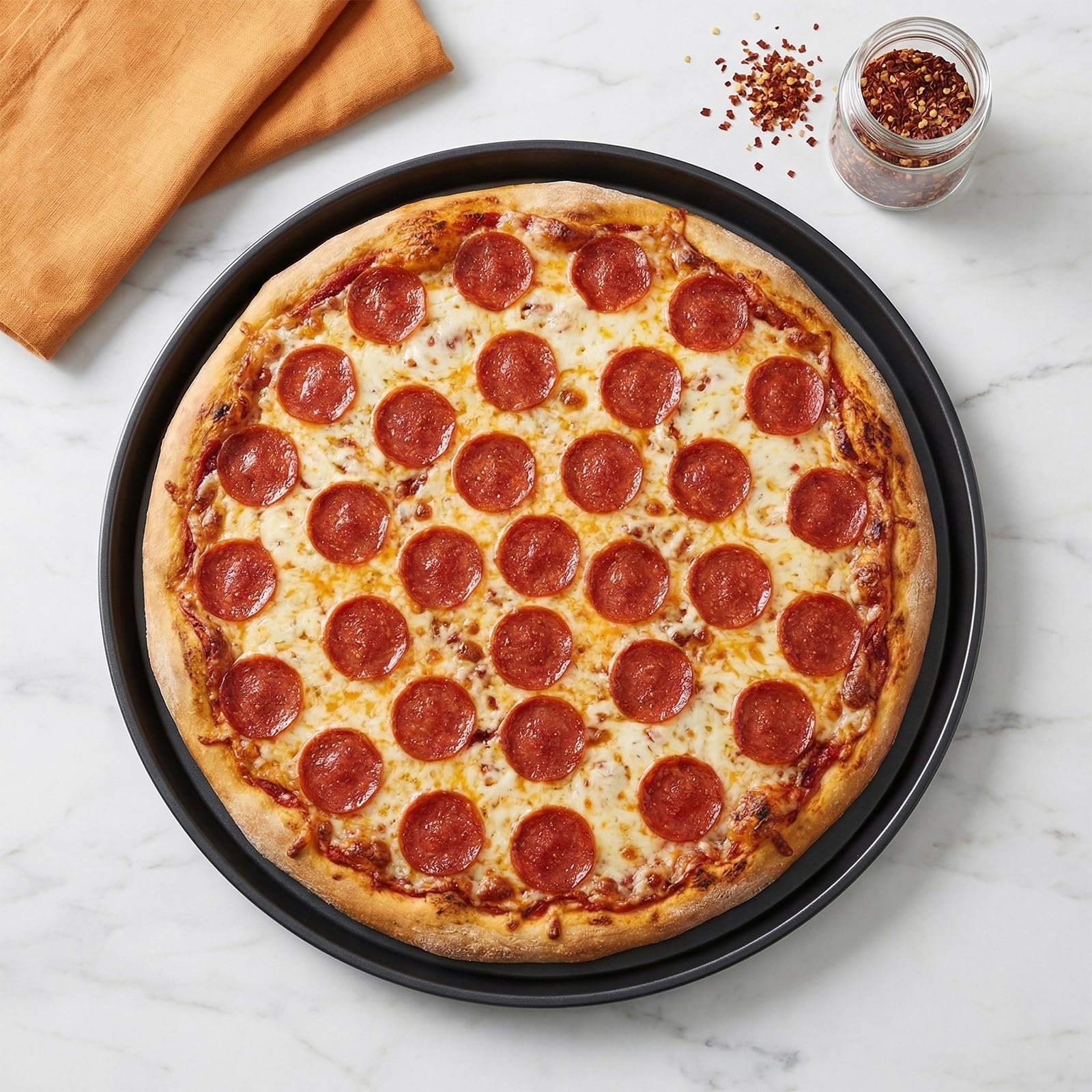 KEILEOHO Lot de 5 plaques à pizza rondes, 32 cm, en acier au carbone, avec trous, pour pizza et tartes flambées
