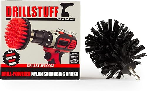 Miniatura 1 de Cepillo giratorio eléctrico de cerdas de nailon negro ultra rígido, cepillo para parrilla de barbacoa, suministros de limpieza industrial para