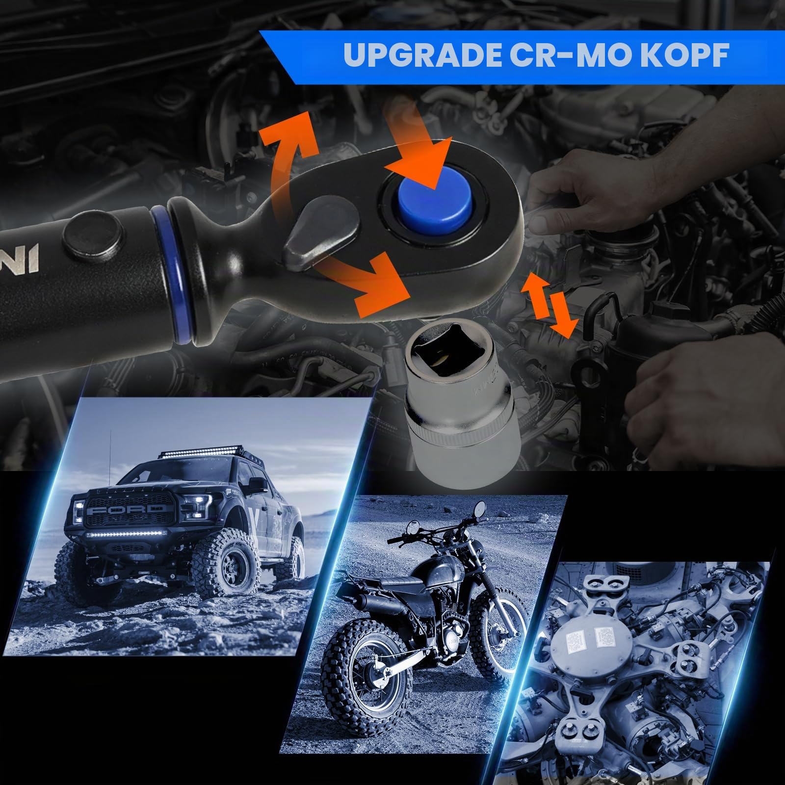 Drehmomentschlüssel Fahrrad, bicycle torque wrench 1/4 Zoll 15-teiliges Set, Drehmomentschlüssel Auto mit Inbussockel und Torx-Bits, Messbereich 3-25 Nm, inklusive Verlängerung,