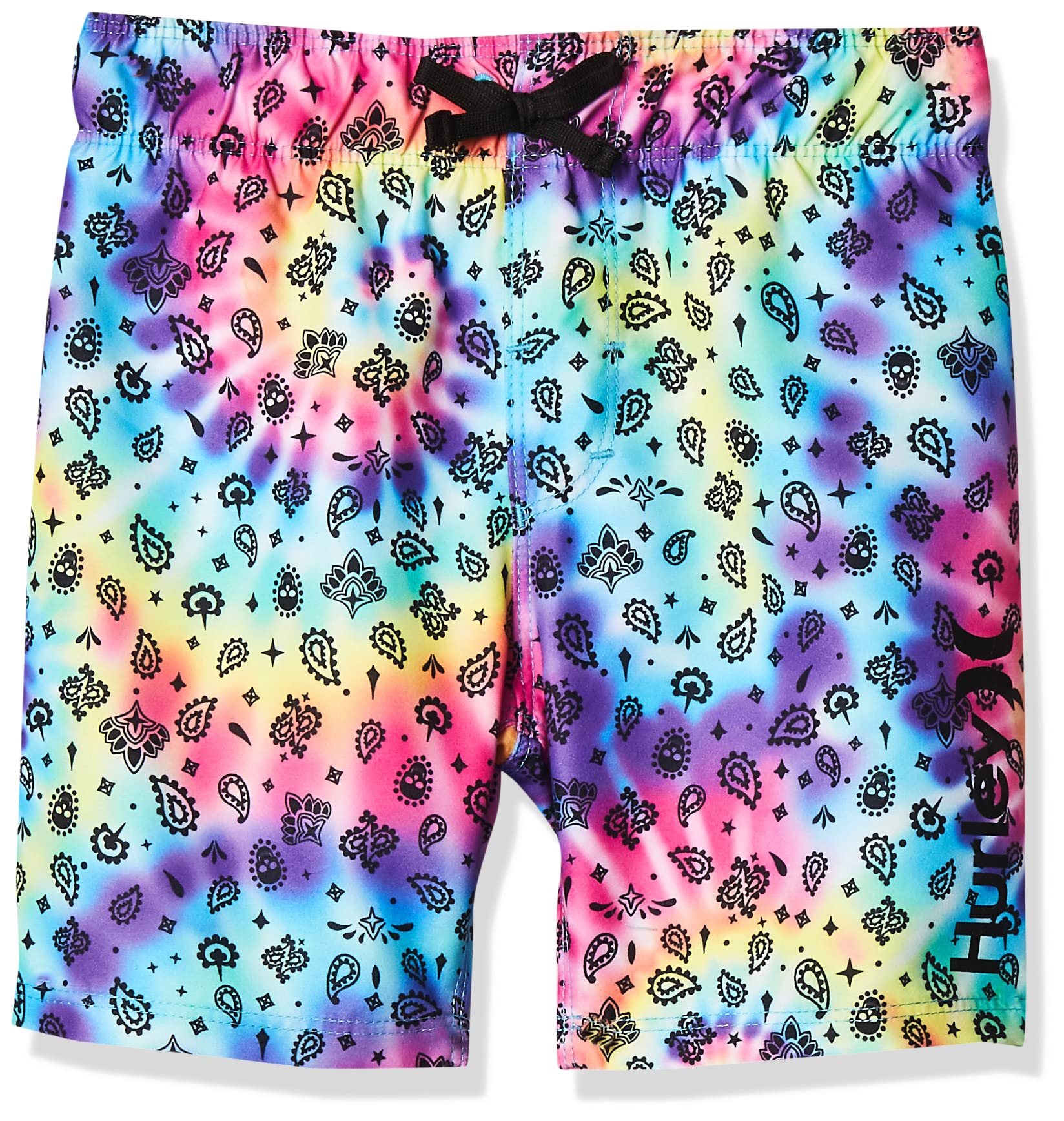 Hurley Boys' Printed Pull On Swim Trunks, Multi Bandana, M
