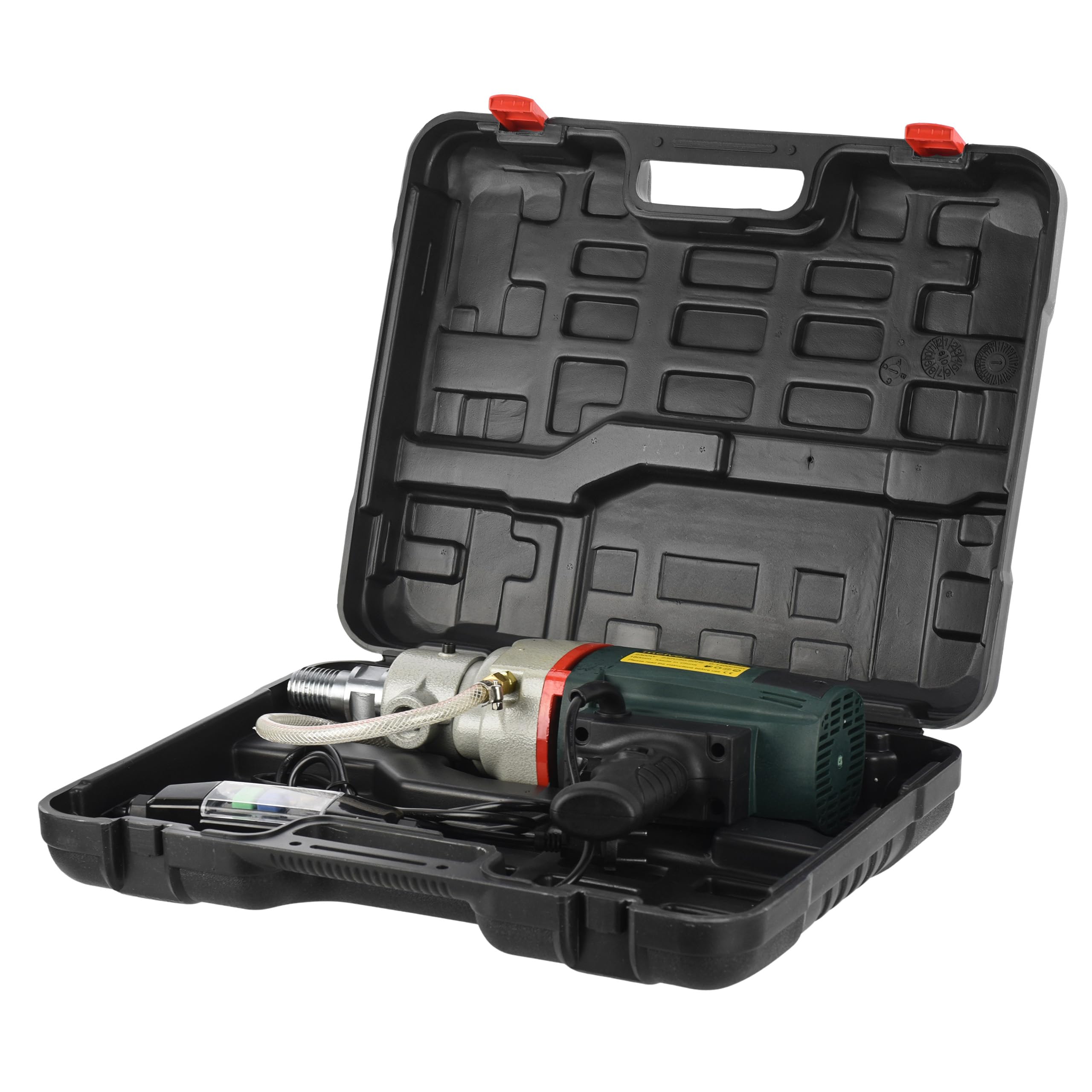 MELVER Taladro central manual 2300 W - Taladro de diamante con interruptor de protección PRCD - Taladro central 1400 RPM para perforación en húmedo y seco