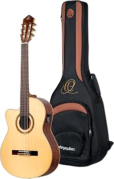 Performer Series Left-Handed Solid Top Slim Neck Acoustic-Electric Nylon Classical Guitar w/Bag